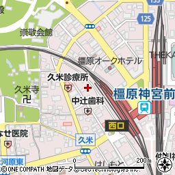 奈良県橿原市久米町606-2周辺の地図