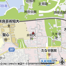 奈良県橿原市久米町275-2周辺の地図