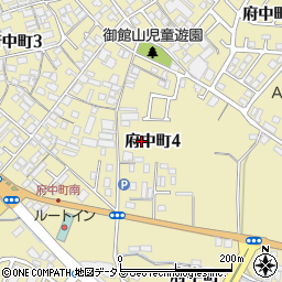 大阪府和泉市府中町4丁目周辺の地図