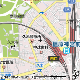 奈良県橿原市久米町606-1周辺の地図