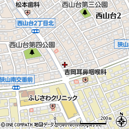 ウキウキあーる大阪狭山西山台教室周辺の地図