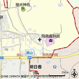 奈良県高市郡明日香村奥山551周辺の地図