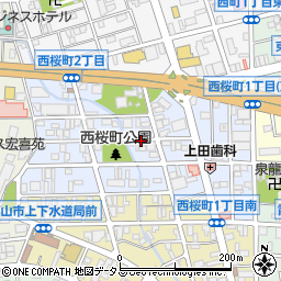 広島県福山市西桜町周辺の地図