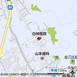 白神医院周辺の地図