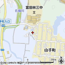 大阪府富田林市山手町1周辺の地図