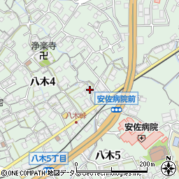 広島県広島市安佐南区八木周辺の地図