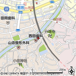 西田歯科クリニック周辺の地図