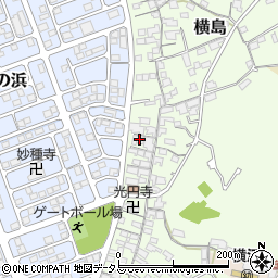 岡山県笠岡市横島1221周辺の地図