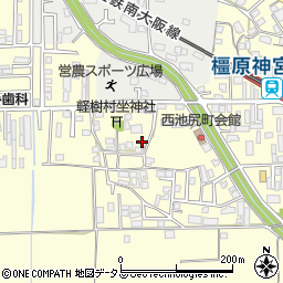 奈良県橿原市西池尻町452周辺の地図