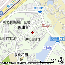 府公社原山台団地７－６棟周辺の地図