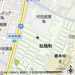 大阪府岸和田市松風町周辺の地図