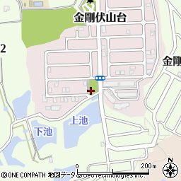 金剛伏山台2号公園周辺の地図