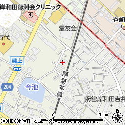 磯上町テラスハウス周辺の地図