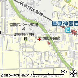 奈良県橿原市西池尻町215周辺の地図