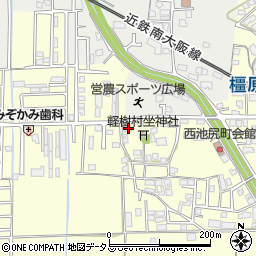 奈良県橿原市西池尻町442周辺の地図