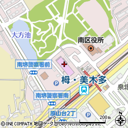 堺市立　栂文化会館周辺の地図