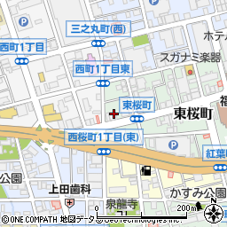 ガッツレンタカー福山店周辺の地図
