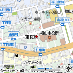 広島県福山市東桜町周辺の地図