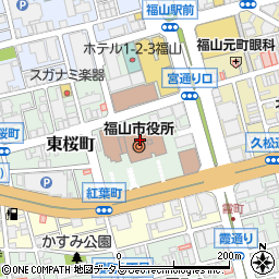 福山市　駅南口駐車場周辺の地図