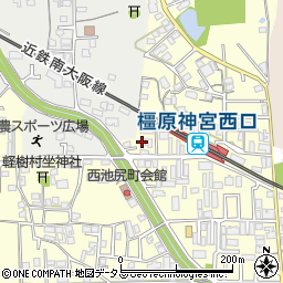 奈良県橿原市西池尻町363周辺の地図