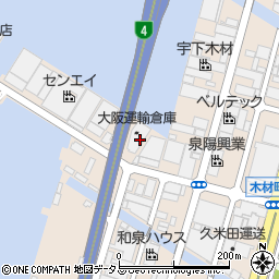 大阪運輸倉庫周辺の地図