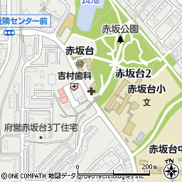 赤坂台小学校前周辺の地図