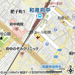 和泉市立図書館和泉図書館周辺の地図