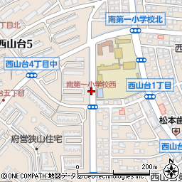 南第一小学校西周辺の地図