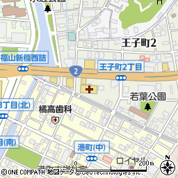 ダイソー＆アオヤマ福山本店周辺の地図