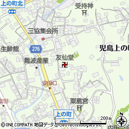 友仙堂周辺の地図