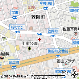 福山船町郵便局周辺の地図