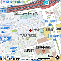 タイムズカー福山駅前店周辺の地図