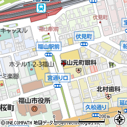 広島県福山市元町1-27周辺の地図