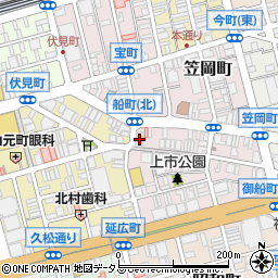 メガネのタナカ福山本店コンタクト販売部周辺の地図