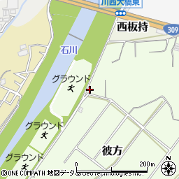 大阪府富田林市彼方739-1周辺の地図