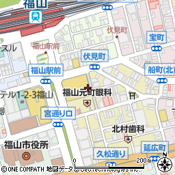 広島県福山市元町1-13周辺の地図