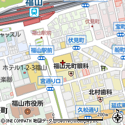 天満屋福山店８階　レストラン街・好日山荘周辺の地図