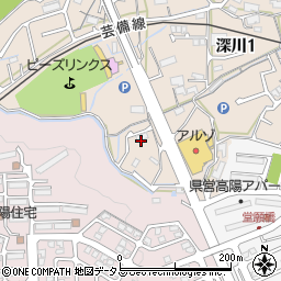 セブンイレブン広島深川１丁目店周辺の地図
