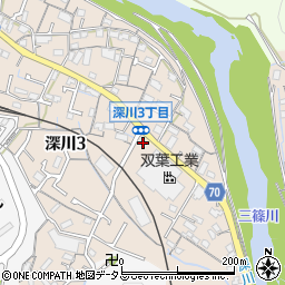 広島県広島市安佐北区深川周辺の地図