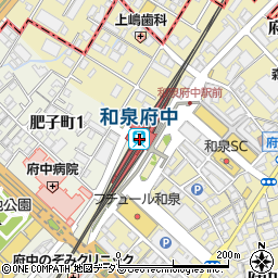 セブンイレブンハートインＪＲ和泉府中駅改札口店周辺の地図