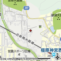 奈良県橿原市吉田町204周辺の地図