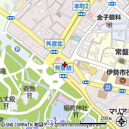 三重県伊勢市本町14-1周辺の地図
