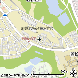 大阪府営若松台第２住宅　３－６周辺の地図