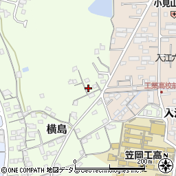 岡山県笠岡市横島363周辺の地図