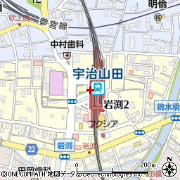 宇治山田駅周辺の地図