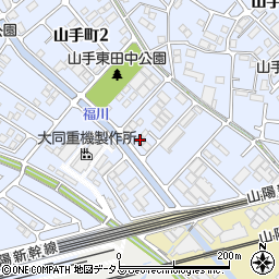 西日本舞台設備山手工場周辺の地図