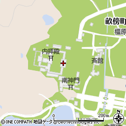 外拝殿周辺の地図
