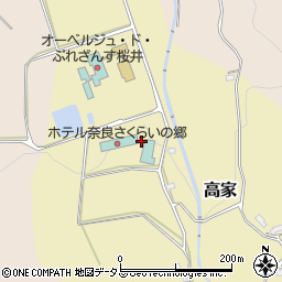 奈良県桜井市高家2222周辺の地図