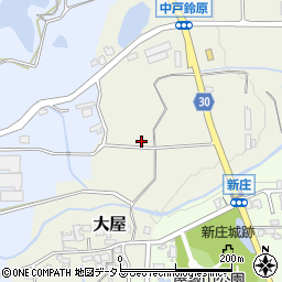 奈良県葛城市大屋周辺の地図