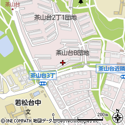 府公社茶山台Ｂ団地８－３棟周辺の地図